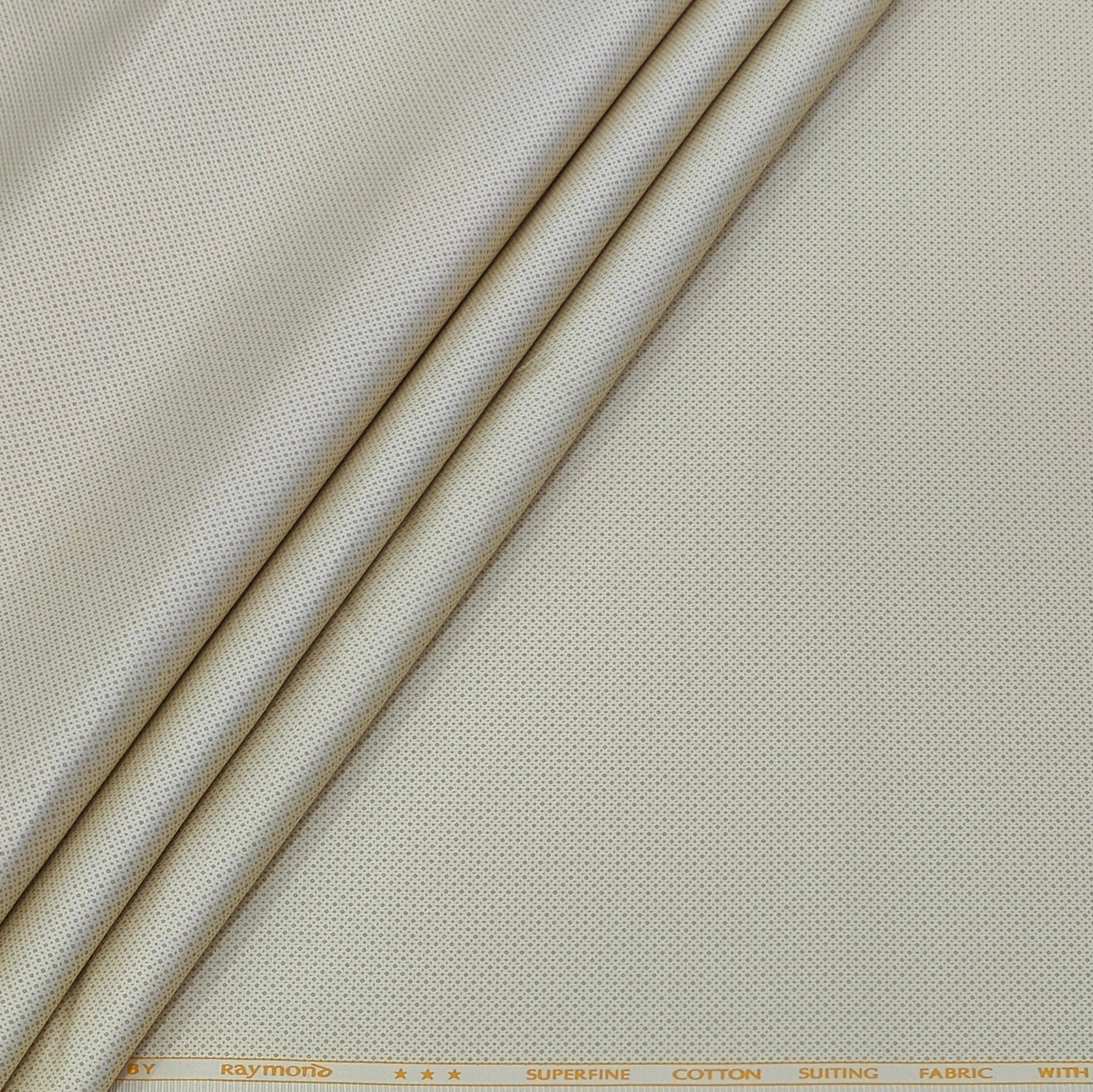 Trouser Fabric Raymond Pure Cotton Stretchable Dobby Color Ash Brown